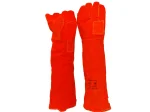 Heat Resistant Gloves | Red Leather Hand Protection - Image 4