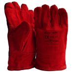 Heat Resistant Gloves | Red Leather Hand Protection