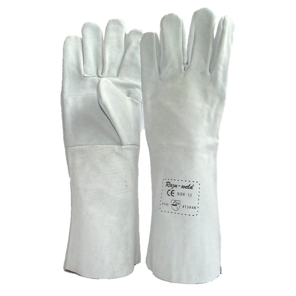 Chrome Leather Double Palm Gloves