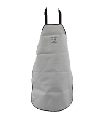 Chrome Leather Apron With Black Binding | A Grade