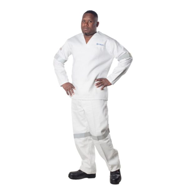 Eskom Spec D59 Flame White Clean Condition Jacket & Trouser