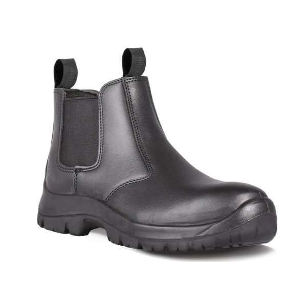 Solid Leather Chelsea Boots | Durable Work Footwear