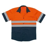 Hi-Vis Two Tone Vented Short Sleeve Work Shirt