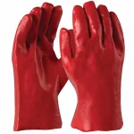 PVC Red Gloves With Open Cuff | Waterproof Industrial Gloves - Image 3