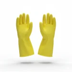 Yellow Household Gloves | Durable Cleaning Rubber Gloves