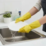 Yellow Household Gloves | Durable Cleaning Rubber Gloves - Image 2
