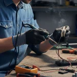Nitrile Nylon Safety Gloves with Coated Palm - Image 2